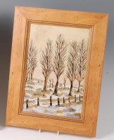 Lot 196 - A Cobridge stoneware plaque decorated in the...
