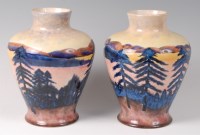 Lot 197 - A pair of Cobridge Caledonian Sunset limited...