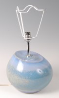 Lot 200 - A Cobridge stoneware modernist table lamp,...