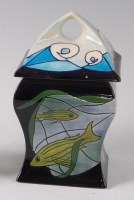 Lot 257 - A limited edition Black Ryden pottery jar and...