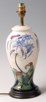 Lot 329 - A modern Moorcroft pottery table lamp in the...