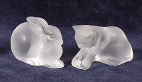 Lot 379 - A Lalique frosted crystal glass model of a...