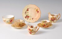 Lot 1040 - A Royal Worcester blush ware cream jug, with...