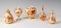 Lot 1045 - A Royal Worcester blush ware lobed jar,...