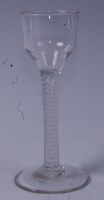 Lot 1061 - A mid-18th century pedestal cordial glass,...