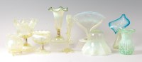 Lot 1062 - A group of Victorian vaseline glassware, to...