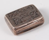 Lot 1073 - A William IV silver vinaigrette, modelled as a...