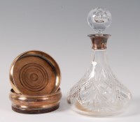 Lot 1076 - A pair of modern silver coasters, undecorated,...