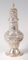 Lot 1108 - An Edwardian silver pedestal lighthouse sugar...