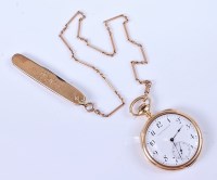 Lot 1183 - A 14k pocket watch by Shreve, Crump & Low Co.,...