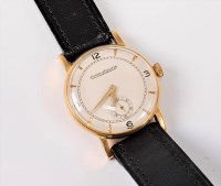 Lot 1195 - A gents 18ct gold Jaeger LeCoultre wristwatch,...