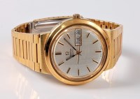 Lot 1210 - A gentleman's Omega wristwatch, silvered dial...