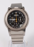 Lot 1216 - A gents titanium Seiko Speedmaster Prospex...