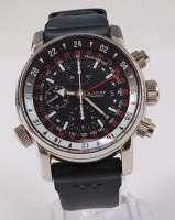Lot 1217 - A gents steel cased Glycine Airman 0808 GMT...
