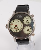 Lot 1218 - A gents steel cased Glycine Airmen 7 loom dial...