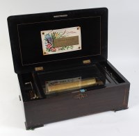 Lot 1231 - A late 19th century Swiss rosewood cased music...