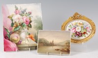 Lot 1273 - A 19th century enamel decorated porcelain...