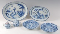 Lot 1299 - A pair of Chinese export graduated blue and...