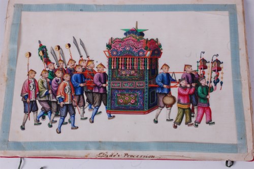 Lot 1301 - A late 19th century Chinese album of thirteen...