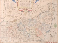 Lot 1330 - Christopher Saxton & William Kip - Suffolciae,...