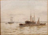 Lot 1342 - Edwin Fletcher (1857-1945) - Early morning on...