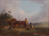 Lot 1355 - Thomas Smythe (1825-1906) - A Gypsy encampment...