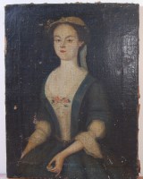 Lot 1389 - 18th century English school - Three-quarter...