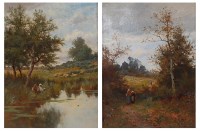 Lot 1405 - Joseph Paulman (19th century) - Pair; Figures...