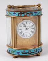 Lot 1416 - An Elliott & Son of London brass and cloisonné...