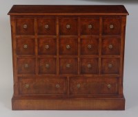 Lot 1465 - A contemporary walnut and feather strung chest,...