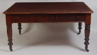 Lot 1471 - A Victorian mahogany library table, having a...
