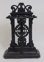Lot 1477 - A Victorian cast iron and black enamelled...