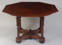 Lot 1478 - A Victorian burr walnut and satinwood...