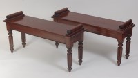 Lot 1480 - A pair of Regency style mahogany window seats,...
