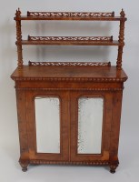Lot 1483 - A Victorian walnut chiffonier, the raised...