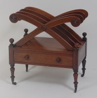 Lot 1484 - A Victorian mahogany music canterbury, having...