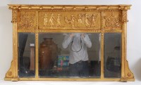 Lot 1491 - A 19th century giltwood and gesso triptych...