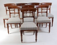 Lot 1493 - A set of eight William IV mahogany barback...