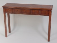 Lot 1501 - A contemporary walnut crossbanded and feather...