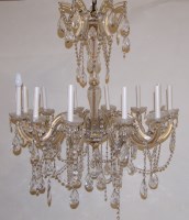 Lot 1516 - A Venetian glass twelve light electrolier, the...