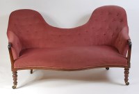 Lot 1520 - A circa 1830 rosewood framed double humpback...
