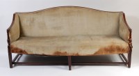 Lot 1525 - A Regency mahogany camelback settee, the top...