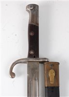 Lot 29 - A Brazilian 1908 pattern bayonet, the 30cm...