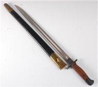 Lot 36 - A British 1907 pattern bayonet, the 43cm...