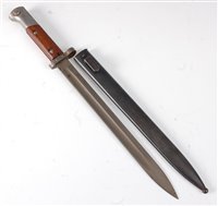 Lot 37 - A Czechoslovakian model 33/40 Mauser bayonet,...