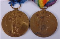 Lot 267 - Two WWI Victory medals, naming 46684. PTE. A....