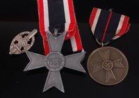 Lot 45 - A German War Merit Cross 2nd class, together...