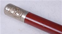 Lot 275 - A military walking stick, having a malacca...