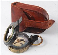 Lot 121 - A private purchase brass cased prismatic...