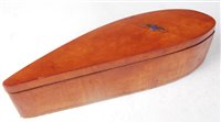 Lot 57 - A WW II period walnut trinket box and cover in...